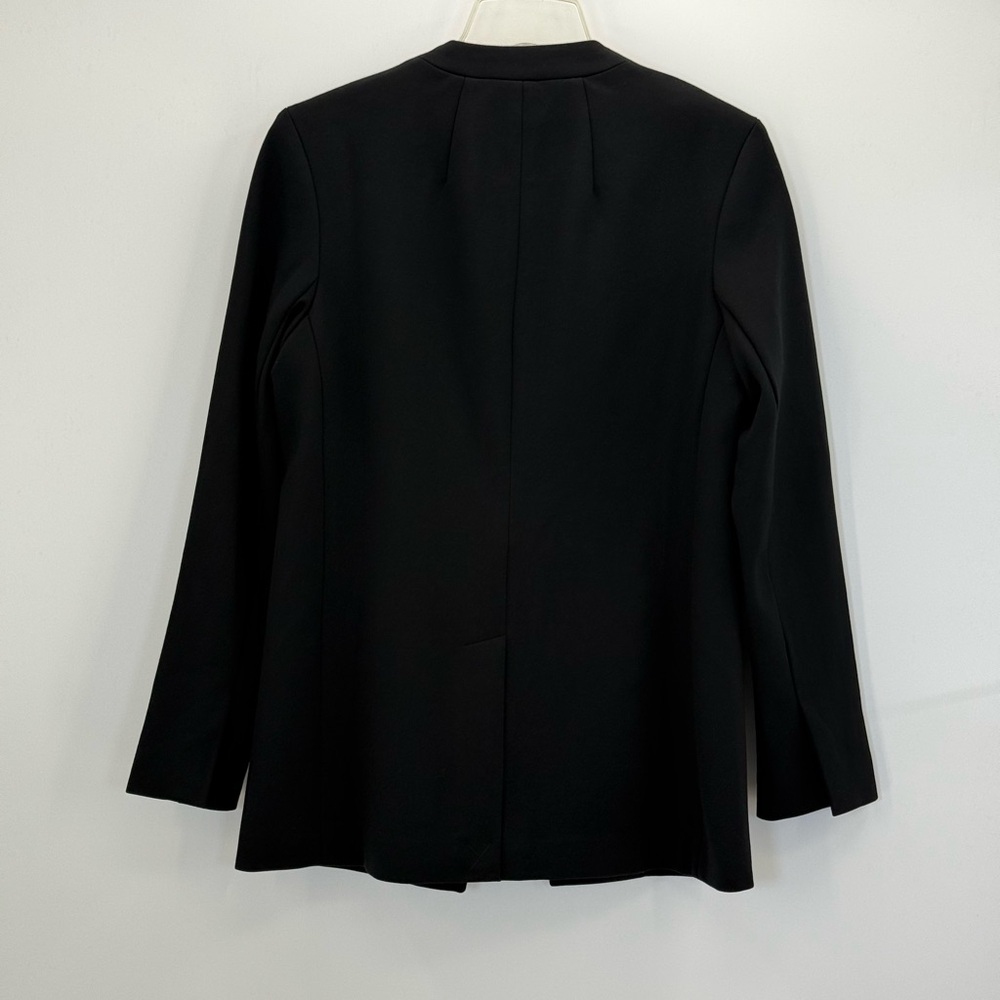 Spanx Collarless Black Tailored Blazer – Sleek Single Button Structured Jacket - Picture 7 of 16